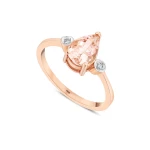 1,12 Karat Morganit Tropfen-Solitär-Ring 1,12 Karat Morganit Tropfen-Solitär-Ring