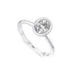 L’oval 0,90 Karat Solitär Diamantring mit internationalem Zertifikat