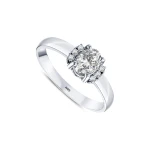 L’oval 0,58 Karat Ovaler Diamantring mit internationalem Zertifikat