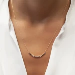 Diamant Blatt Weiß Goldkette Diamant Blatt Weiß Goldkette