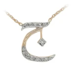 Diamant Arabischer Buchstabe „Cim“ Kette Diamant Arabischer Buchstabe „Cim“ Kette