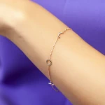 Diamant Armband mit 4-Elemente-Symbol Diamant Armband mit 4-Elemente-Symbol