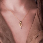 Diamant Mutter-Baby Kette mit Diamant Diamant Mutter-Baby Kette mit Diamant