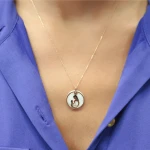 Diamant Perlmutt Mutter-Kind Kette Diamant Perlmutt Mutter-Kind Kette
