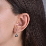 Schwarz-Weiß Diamant Ohrring