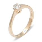 Diamant Solitärring Effect Gold