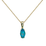 Blautopas Marquise Gold Halskette Blautopas Marquise Gold Halskette
