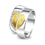 Herz-Fingerabdruck Gold Trauring Herren Modell Herz-Fingerabdruck Gold Trauring Herren Modell