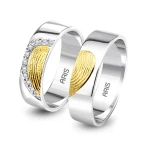Herz-Fingerabdruck Gold Trauring Herren Modell Herz-Fingerabdruck Gold Trauring Herren Modell
