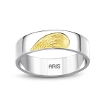 Diamant Herzförmiger Fingerabdruck Gold Ehering Damenmodell