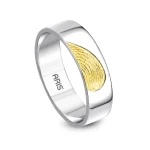 Diamant Herzförmiger Fingerabdruck Gold Ehering Damenmodell