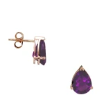 Tropfen Amethyst Gold Ohrring Tropfen Amethyst Gold Ohrring
