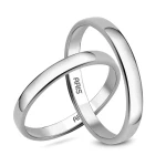 Gewölbter Klassischer Gold Ehering (3 mm) Herren Modell