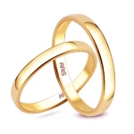 Gewölbter Klassischer Gold Ehering (3 mm) Herren Modell