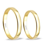 Gewölbter Klassischer Gold Ehering (3 mm) Herren Modell