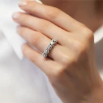1.27 Karat Diamant Fünfstein Ehering