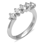 1,28 Karat HRD Zertifizierter Diamant Fünfstein-Ring 1,28 Karat HRD Zertifizierter Diamant Fünfstein-Ring