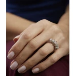 1.27 Karat F-Farbe Diamant Fünfstein Ring
