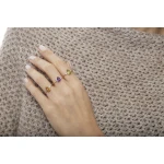 Diamant Peridot Tropfen Ring Diamant Peridot Tropfen Ring