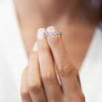 0,56 Karat Diamant Unendlichkeit Tamtur Ehering 0,56 Karat Diamant Unendlichkeit Tamtur Ehering