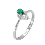 Smaragd Tulpe Diamantring