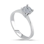0,17 Karat Diamant Effect Solitär Ring 0,17 Karat Diamant Effect Solitär Ring
