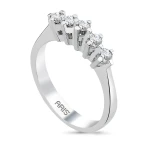 0,93 Karat Diamant Fünfstein Ehering