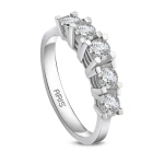 0,80 Karat Diamant Fünfstein Ehering
