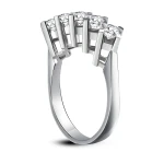 1,00 Karat Diamant 5-Steine Ehering