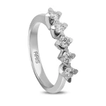 0,50 Karat Diamant Fünfstein Ehering