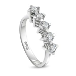 0,70 Karat Diamant Fünfstein Ehering