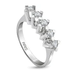0,60 Karat Diamant Fünfstein Ehering
