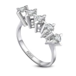 0,30 Karat Fünfstein Diamant Ring