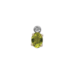 Oval Kesim Peridot Pırlanta Küpe Oval Kesim Peridot Pırlanta Küpe