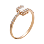 0,29 Karat 3 Baguette-Diamantring 0,29 Karat 3 Baguette-Diamantring