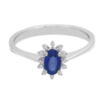 Oval Kesim Safir Pırlanta Yüzük Oval Kesim Safir Pırlanta Yüzük