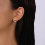 Morganit-Diamant-Ohrringe Morganit-Diamant-Ohrringe