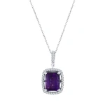 Amethyst-Diamantkette