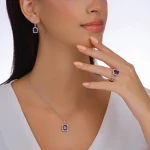 Amethyst-Diamantkette