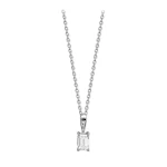 Baguette-Solitärring mit Diamant Baguette-Solitärring mit Diamant
