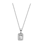 Smaragdschliff-Solitärring mit Diamant Smaragdschliff-Solitärring mit Diamant