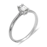 0,20 Karat Baguette-Schliff Diamant-Solitärring 0,20 Karat Baguette-Schliff Diamant-Solitärring