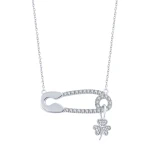 Diamant Sicherheitsnadel Halskette Diamant Sicherheitsnadel Halskette