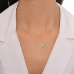 Diamant Sicherheitsnadel Halskette Diamant Sicherheitsnadel Halskette