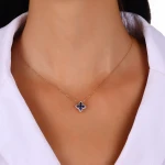 Saphir Glück Diamant Halskette Saphir Glück Diamant Halskette