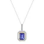 Tansanit Diamant Halskette