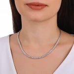 7,12 Karat Diamant-Rivière-Halskette