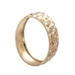 Kristall Laser Cut 14 Karat Gold Ehering Herren Modell Kristall Laser Cut 14 Karat Gold Ehering Herren Modell