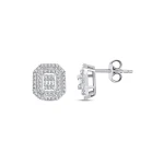0,48 Karat Baguette-Diamant-Ohrringe 0,48 Karat Baguette-Diamant-Ohrringe