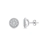 1,29 Karat Baguette-Diamantohrringe